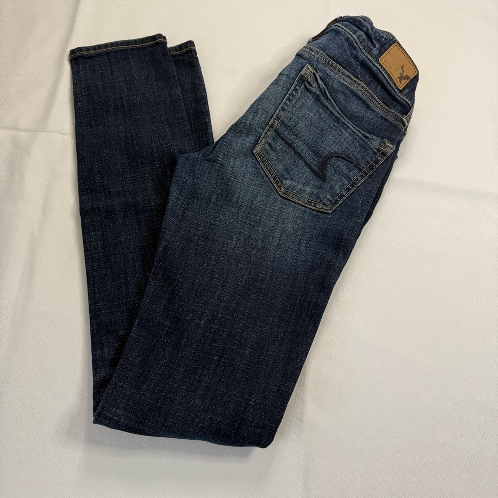 American Eagle Outfitters Women's Skinny Jeans - Dark Blue